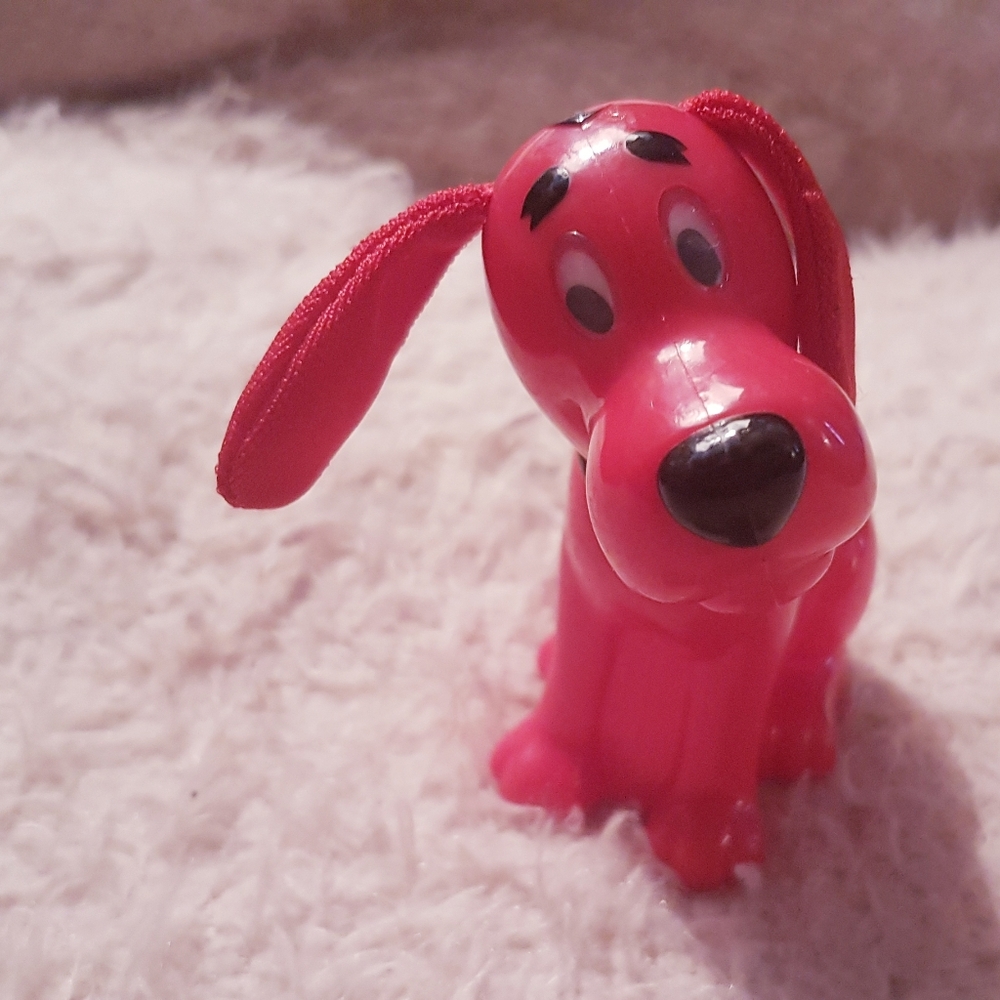2003 Clifford the Big Red Dog Push Button Turning Head Toy Scholastic 4" WORKS